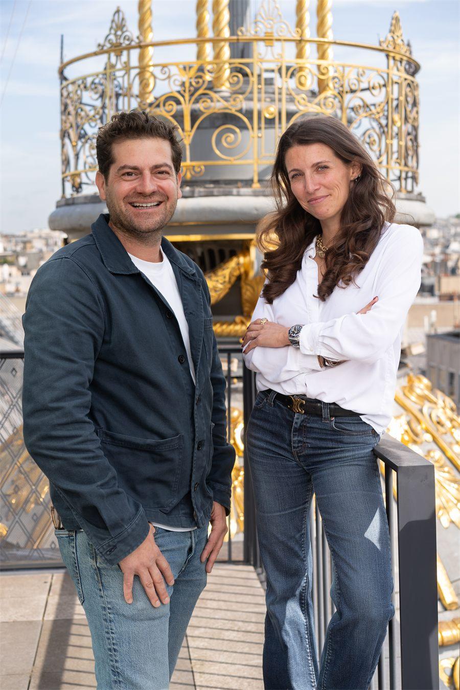 Julia et Julien Zanon sur la terrasse du Printemps Homme