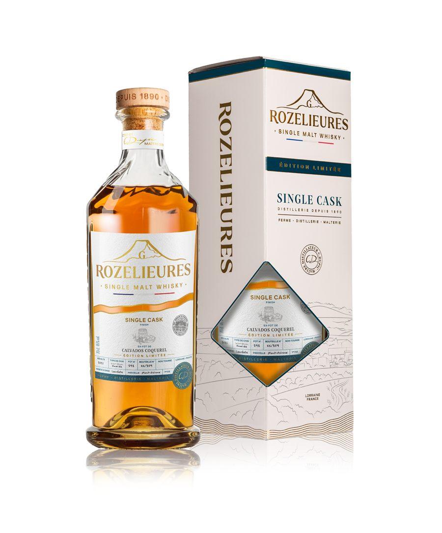 Le single cask Rozelieures affiné en fût de calvados Coquerel et son étui