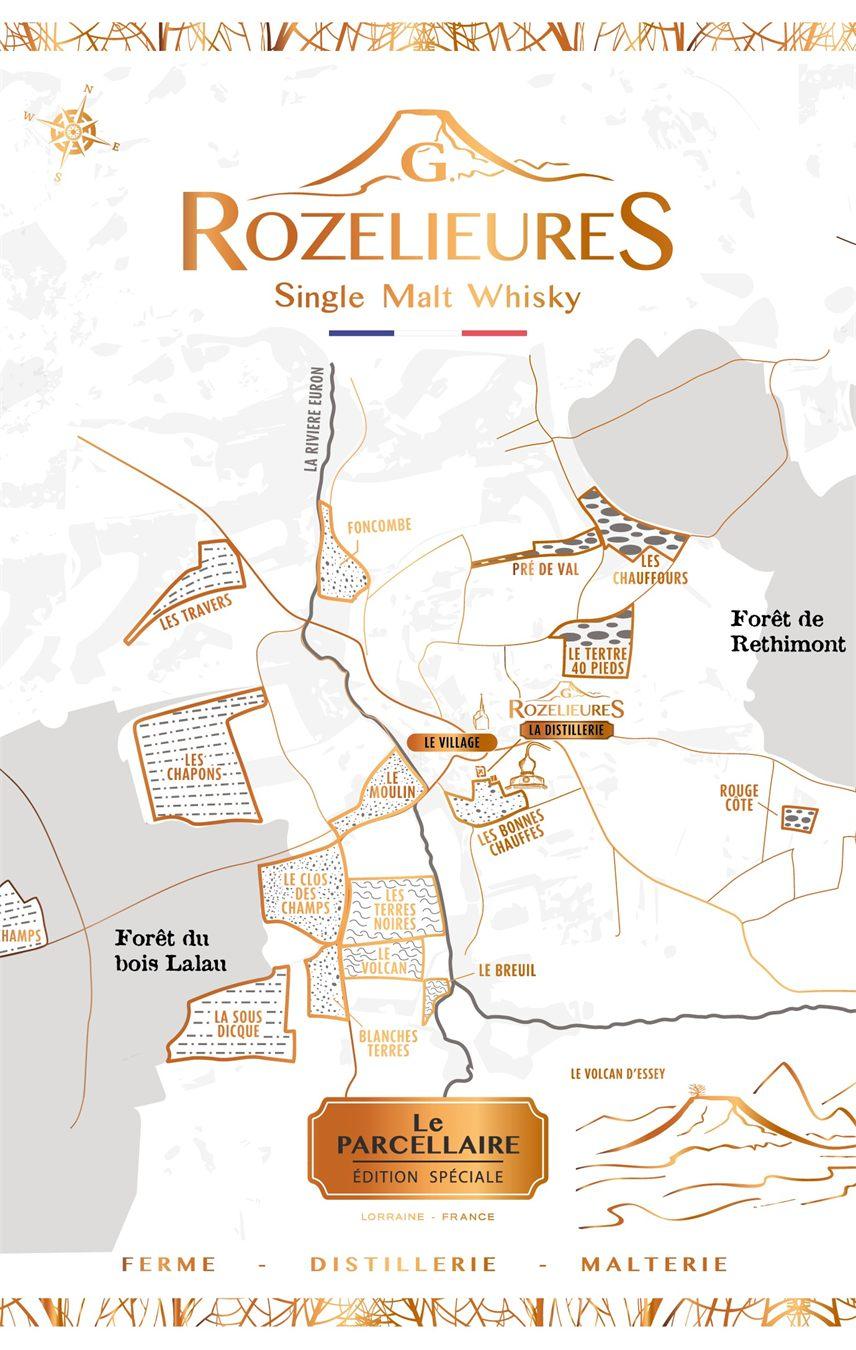 Carte des parcelles de la collection parcellaire Rozelieures