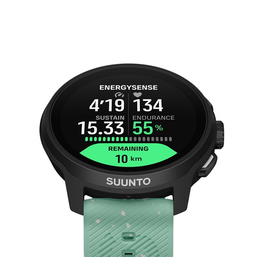 Écran Energy Sense de la Suunto Run 2, distance restante estimée