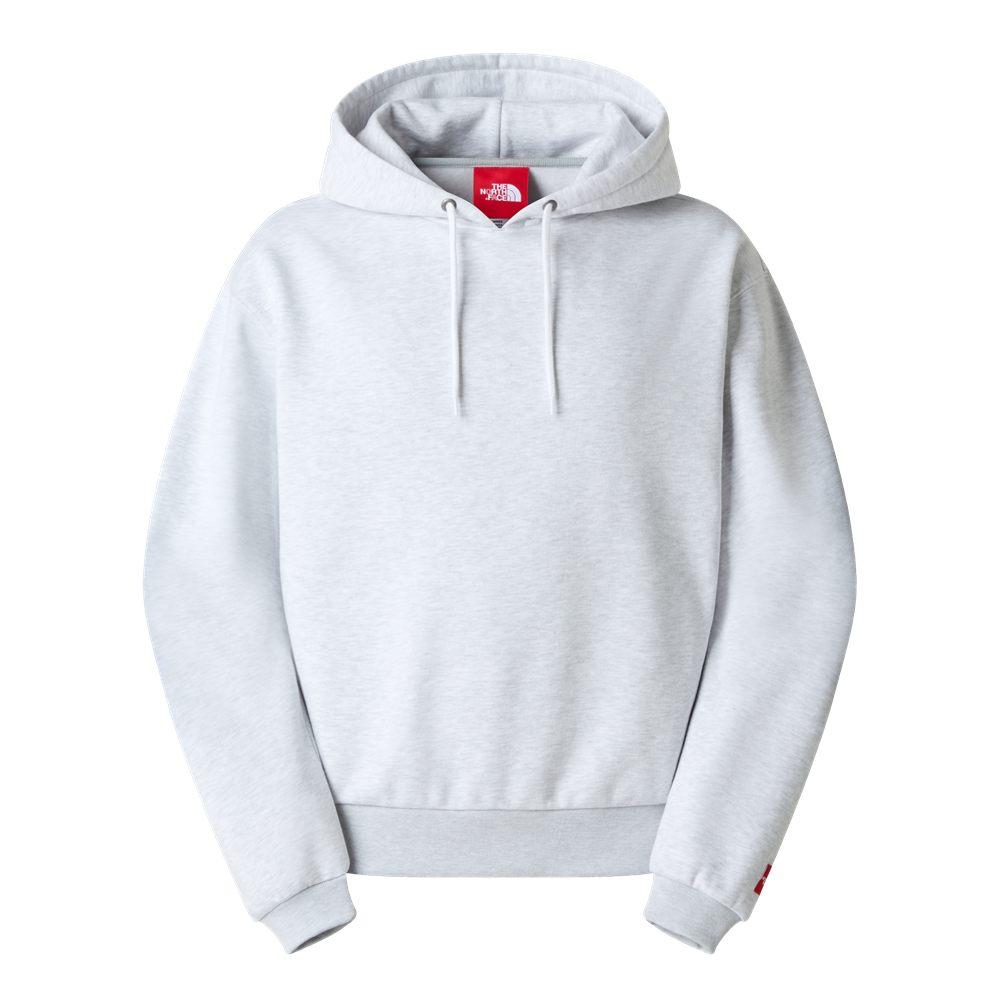 Le sweat à capuche Red Box FW26 en gris chiné clair