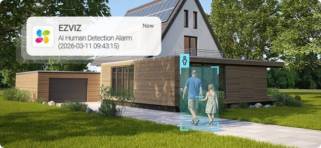 Notification de détection d'un père et de sa fille dans l'allée