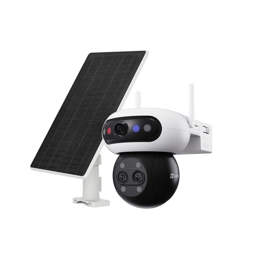 Caméra extérieure Ezviz CB90f Triple Kit et son panneau solaire