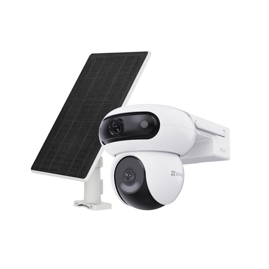 Caméra extérieure Ezviz HB90 Dual Kit et son panneau solaire