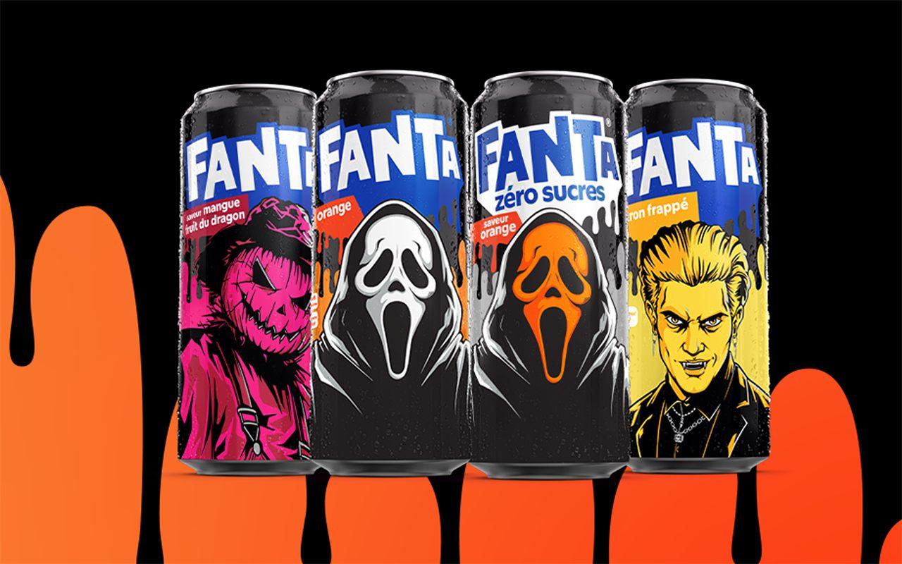 Ghost Face, le tueur de Scream, et trois monstres maison hantent les canettes de Fanta Halloween : votre prochaine soirée d&rsquo;épouvante tient sa boisson