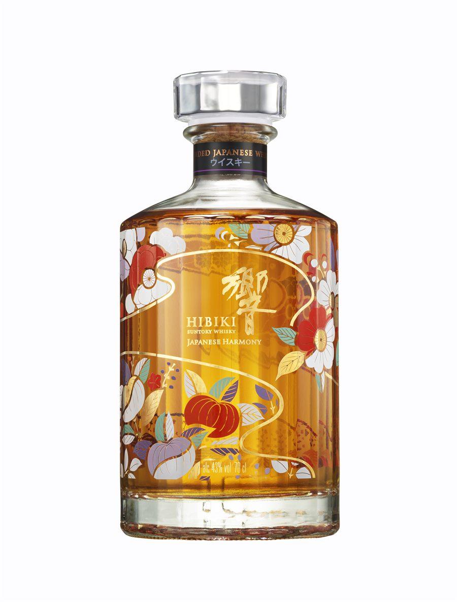Flacon Hibiki Japanese Harmony Chiso aux fleurs de saison et volutes d'or