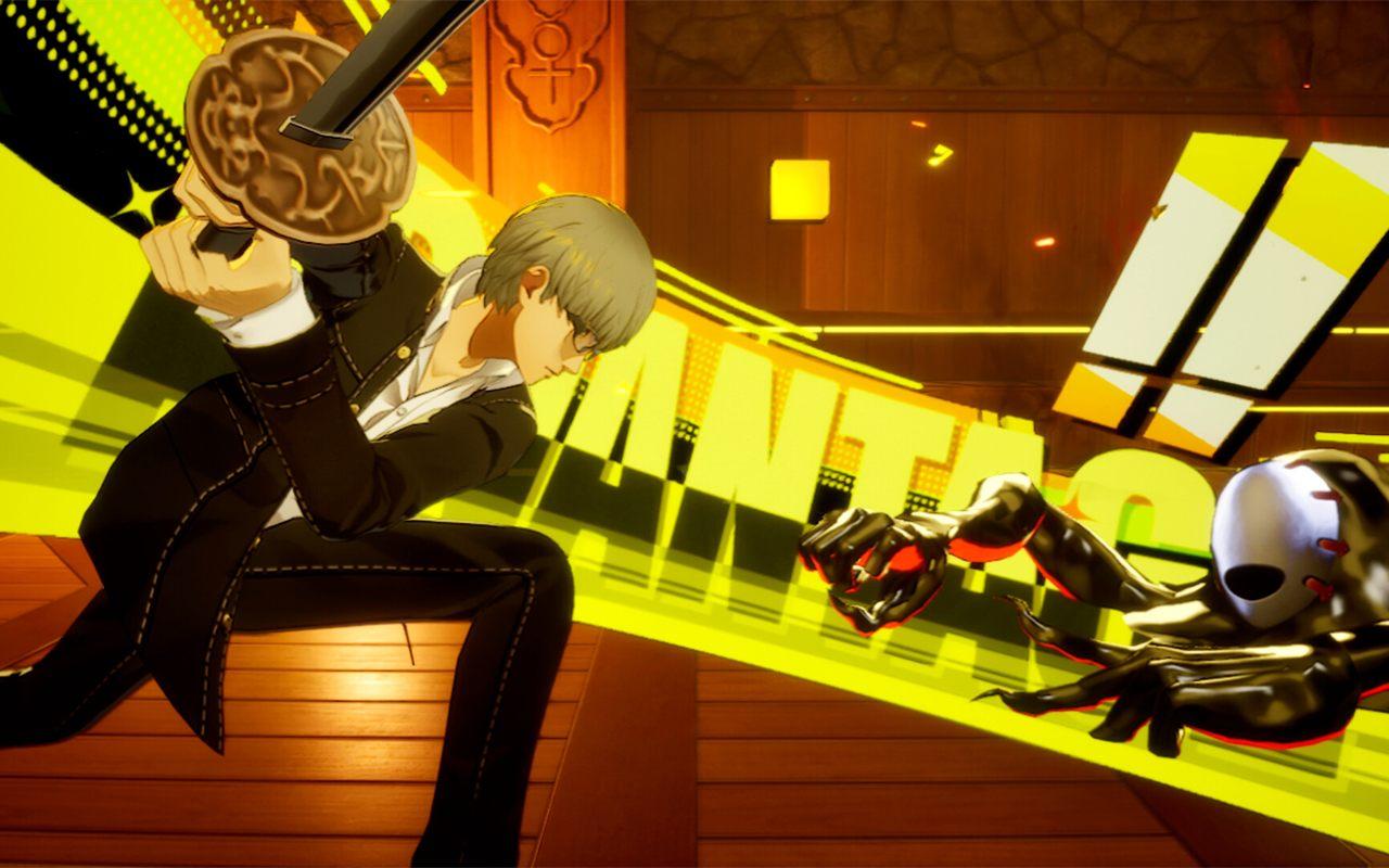 Attaque en équipe aux couleurs jaunes dans Persona 4 Revival