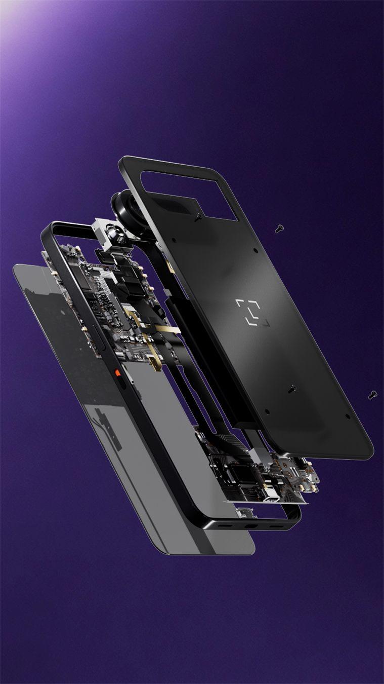 Vue éclatée des composants du Ledger Atom