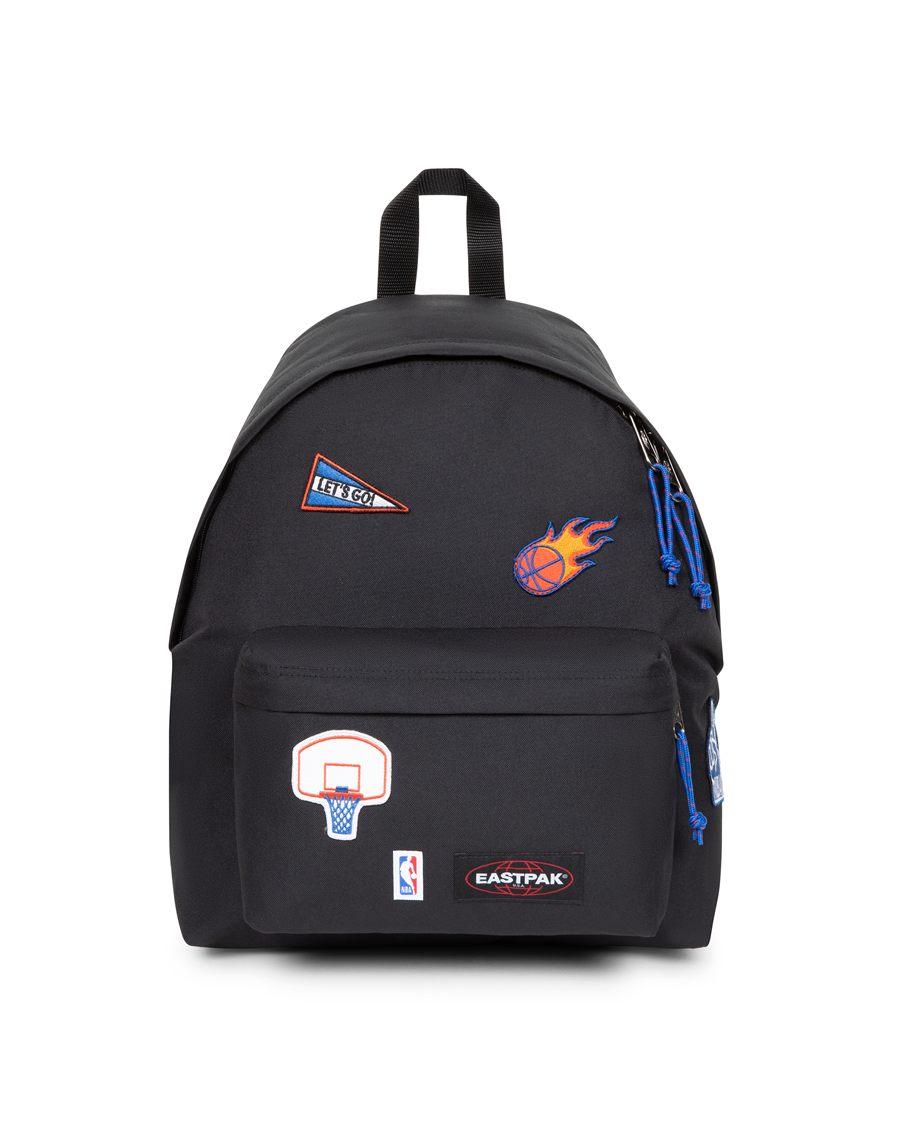 Padded Pak'r NBA Patch noir et ses écussons : ballon en flammes, panier, fanion