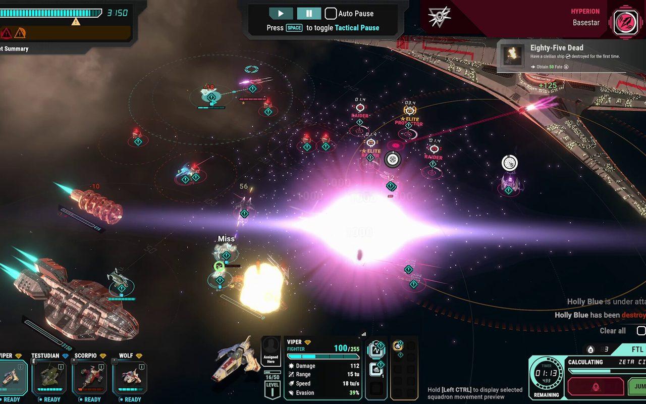Escadrons, missiles et chasseurs cylons s'entremêlent autour du Gunstar