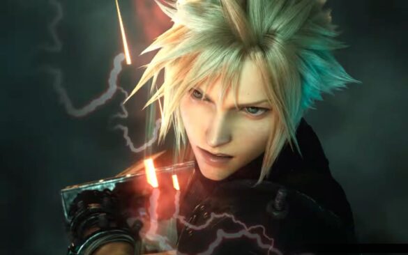 test-final-fantasy-resonance-cloud-nomadeurbain Cloud en gros plan dans une cinématique de Final Fantasy Resonance