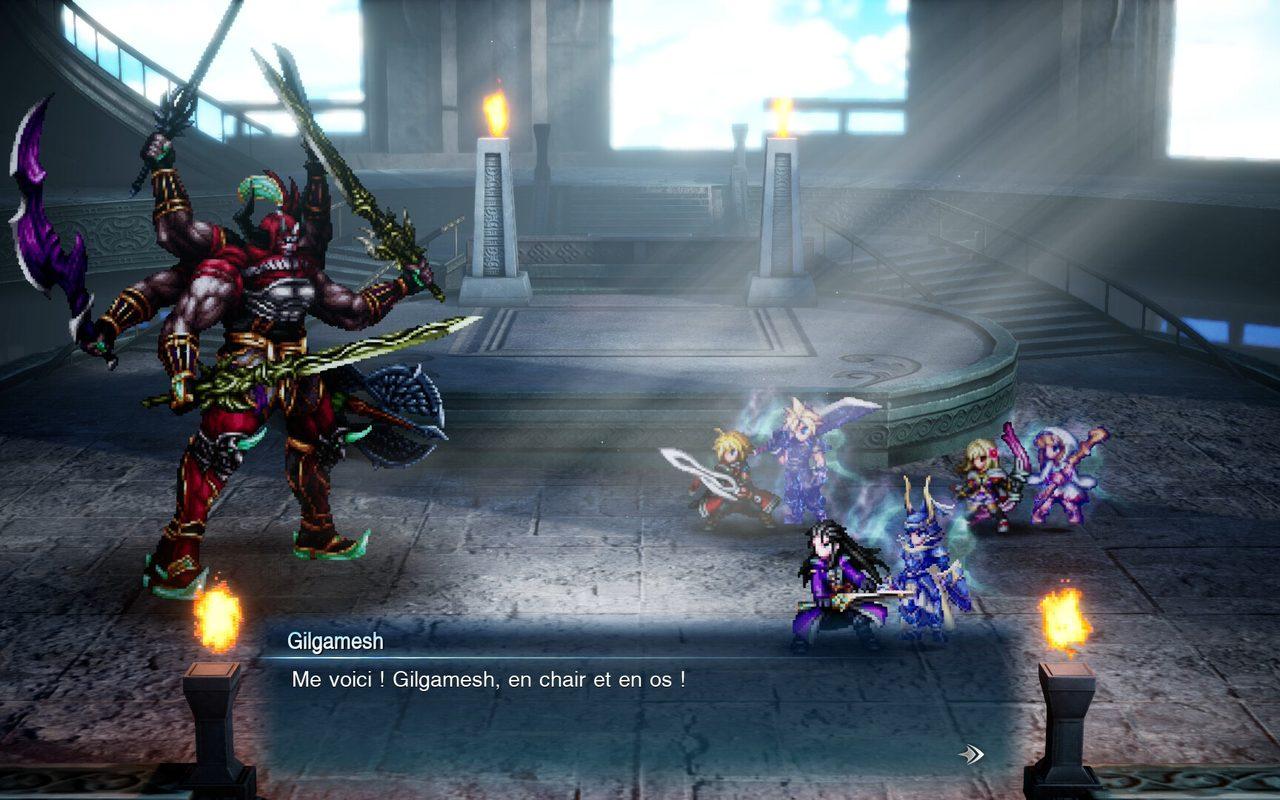Gilgamesh se dresse face au groupe dans Final Fantasy Resonance
