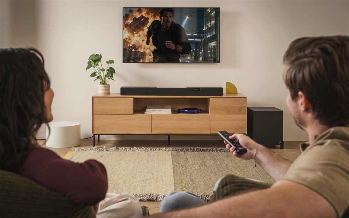 Grâce au Dolby Atmos, la Teufel Cinebar Pro 2 promet de faire voyager le son de vos films au-dessus de votre tête.