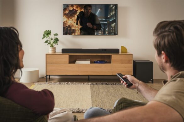Grâce au Dolby Atmos, la Teufel Cinebar Pro 2 promet de faire voyager le son de vos films au-dessus de votre tête.